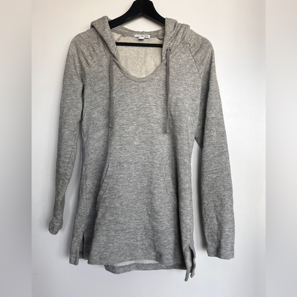 James Perse Gray Long Sleeve Relaxed Hoodie
